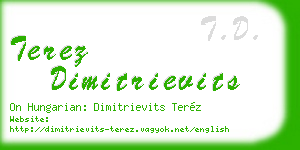 terez dimitrievits business card
